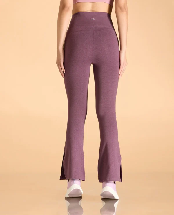 Criss-Cross Cotton Flare Pants With Slit at Ankle and Back Pocket - Image 4